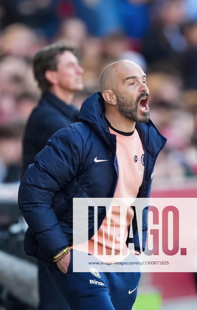 Brentford v Chelsea, Premier League, Football, Gtech Community Stadium, Brentford London, UK - 06 Apr 2025 Enzo Maresca manager of Chelsea Brentford Gtech Community Stadium London GBR, UK NEWSPAPERS OUT
