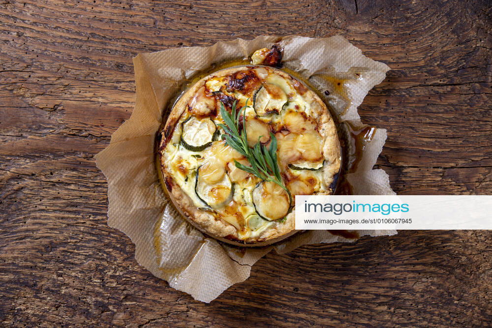 French quiche on wood 1035307179
