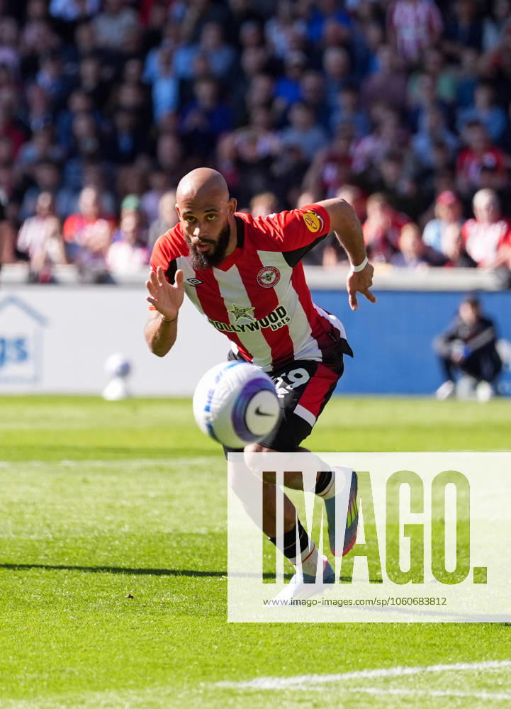 Brentford v Chelsea, Premier League, Football, Gtech Community Stadium, Brentford London, UK - 06 Apr 2025 Bryan Mbeumo of Brentford Brentford Gtech Community Stadium London GBR, UK NEWSPAPERS OUT