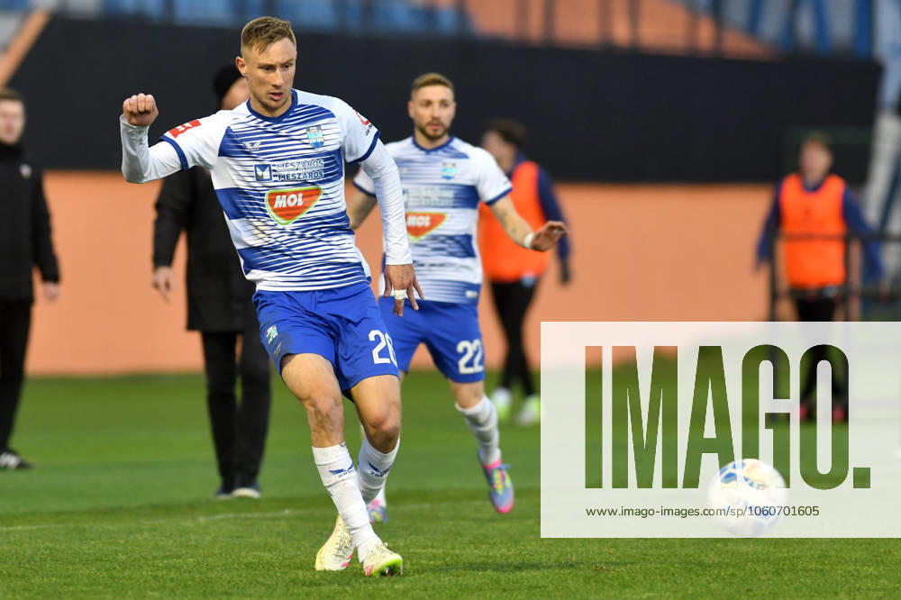 Å ibenik i Osijek sastali se u 28. kolu SuperSport HNL-a 06.04.2025., Stadion Subicevac, Sibenik - SuperSport HNL, 28. kolo, HNK Sibenik - NK Osijek. Luka Jelenic. HrvojexJelavic PIXSELL