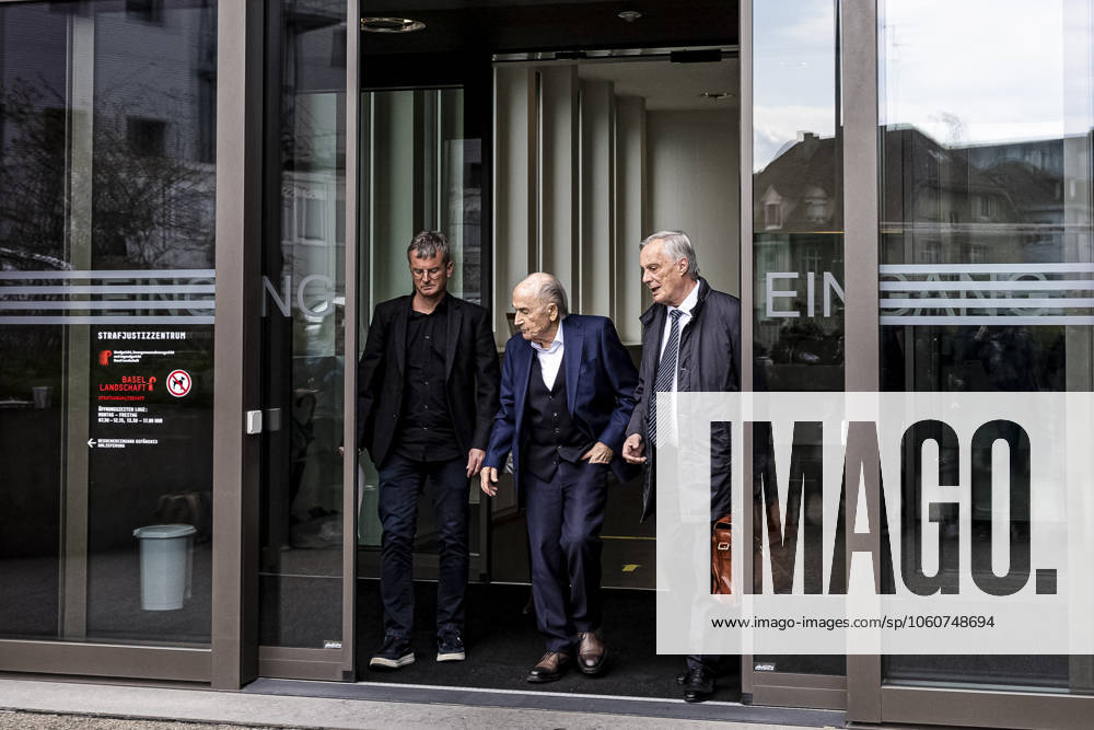 Former FIFA president Sepp Blatter reacts when leaving the courthouse after the verdict of an appeal by Swiss Attorney General s office against former UEFA and FIFA presidents over a suspected fraudulent payment, in Muttenz, Basel, on March 25, 2025 Muttenz Muttenz Court Basel Switzerland