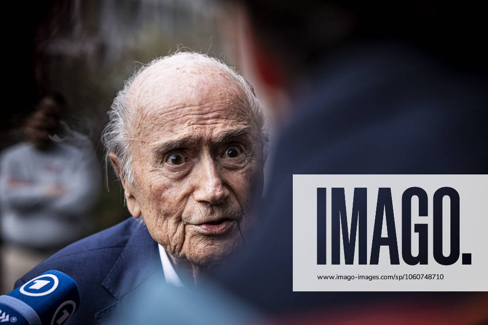 Former FIFA president Sepp Blatter reacts when leaving the courthouse after the verdict of an appeal by Swiss Attorney General s office against former UEFA and FIFA presidents over a suspected fraudulent payment, in Muttenz, Basel, on March 25, 2025 Muttenz Muttenz Court Basel Switzerland
