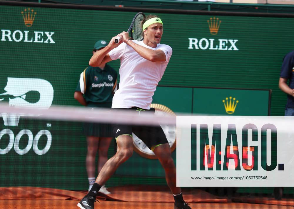 Rolex Monte-Carlo Masters PHOTOPQR NICE MATIN Dylan Meiffret ; Monaco ; 08 04 2025 ; 1ers tours du Rolex Monte-Carlo Masters. ICI : Match entre Alexander Zverev et Matteo Berrettini. L italien remporte le match ICI : Zverev Rolex Monte-Carlo Masters at Monte-Carlo Country Club on April 8, 2025 Monaco France