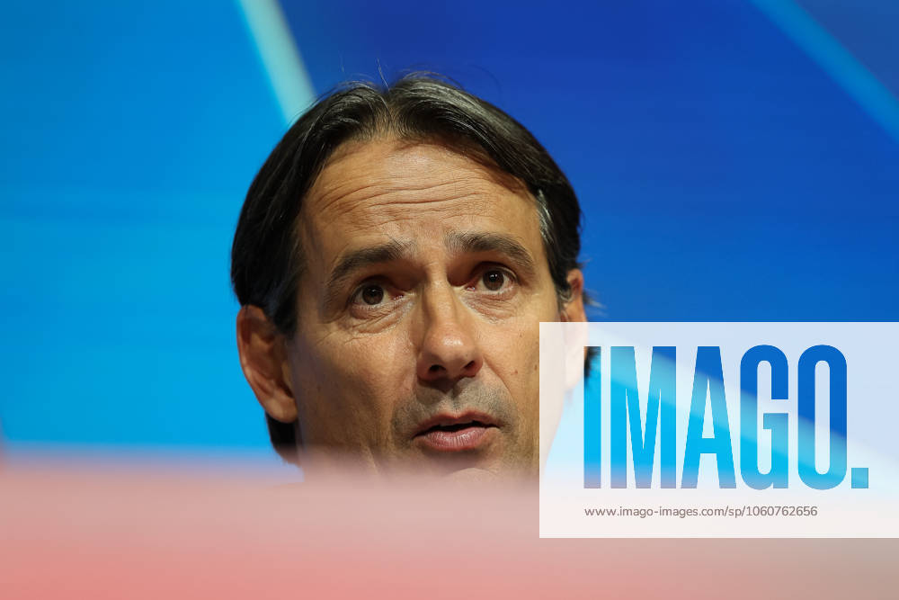 Simone Inzaghi Inter Milan, Head coach at the post-match press conference, GER, FC Bayern Muenchen vs Inter Milan, Football, UEFA Champions League, Quarter-final first leg, 2024 2025 season, 08 04 2025, GER, FC Bayern Muenchen vs Inter Milan, Football, UEFA Champions League, Quarter-final first leg, 2024 2025 season, 08 04 2025 Muenchen