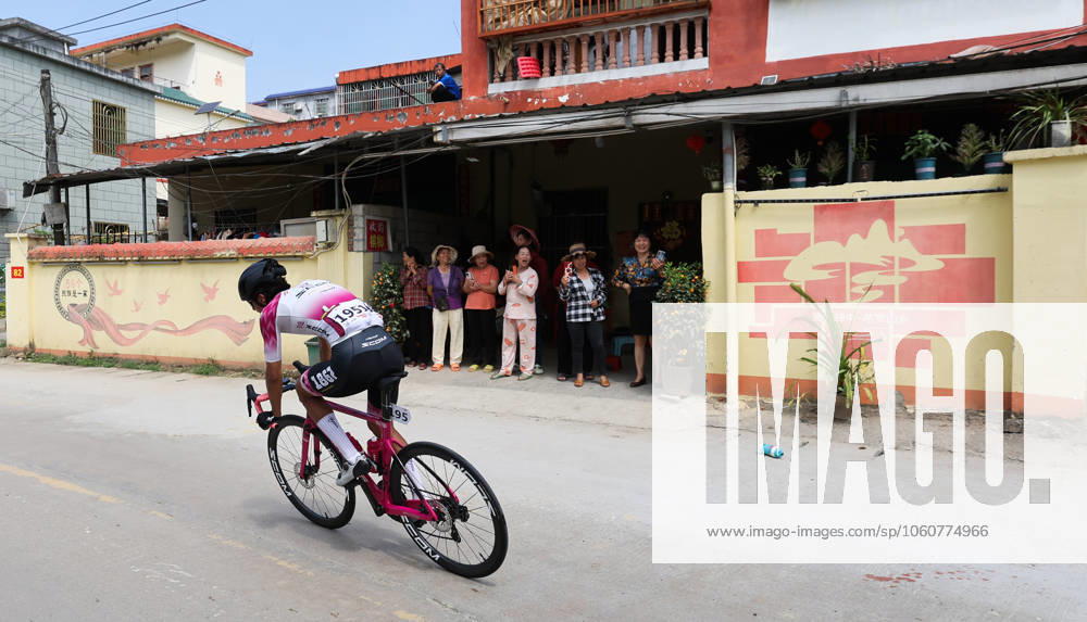 (250409) -- BAOTING, April 9, 2025 -- Shi Jinggang of Wuzhishan SCOM MVMT Cycling Team competes during Stage 3 at the 16th Tour of Hainan cycling race from Lingshui to Baoting, south China s Hainan Province, April 9, 2025. ) (SP)CHINA-HAINAN-BAOTING-CYCLING-TOUR OF HAINAN (CN) YangxGuanyu