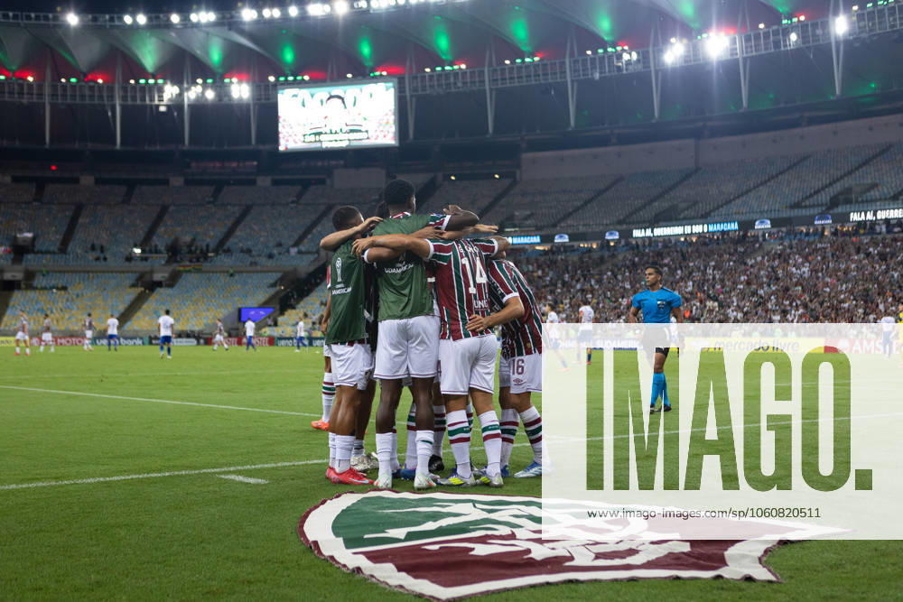 Rio de Janeiro, Rio de Janeiro, BRA: RIO DE JANEIRO, BRAZIL - APRIL 10: Players of Fluminense celebrates with teammates after scoring the team s fifth goal during the match between Fluminense and Gualberto Villaroel San Jose as part of Copa CONMEBOL Sudamericana 2025 at Maracana Stadium on April 10, 2025 in Rio de Janeiro, Brazil. Rio de Janeiro BRA - ZUMAc227 20250410_zsp_c227_054