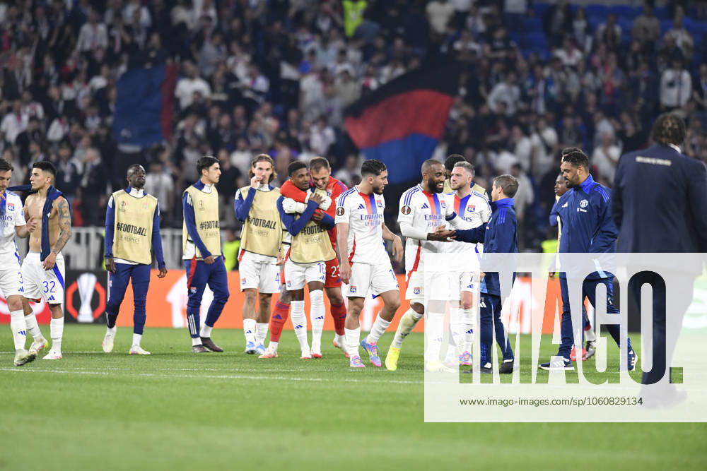 Alexandre LACAZETTE of Lyon during the UEFA Europa League Quarter final first leg football match between Olympique Lyonnais (OL) and Manchester United at the Groupama stadium in Decines-Charpieu, France, on April 10, 2025.