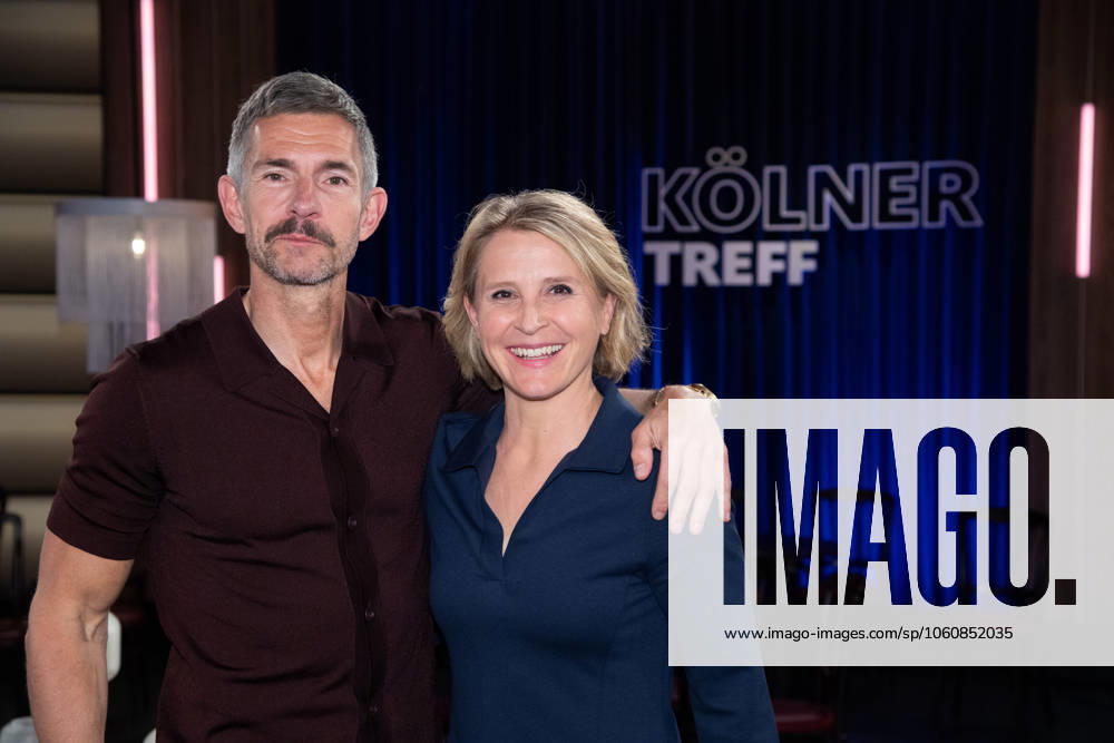 From left Micky BEISENHERZ, presenter, Susan LINK, presenter, host of the program Koelner Treff on WDR television, 11 04 2025 Â