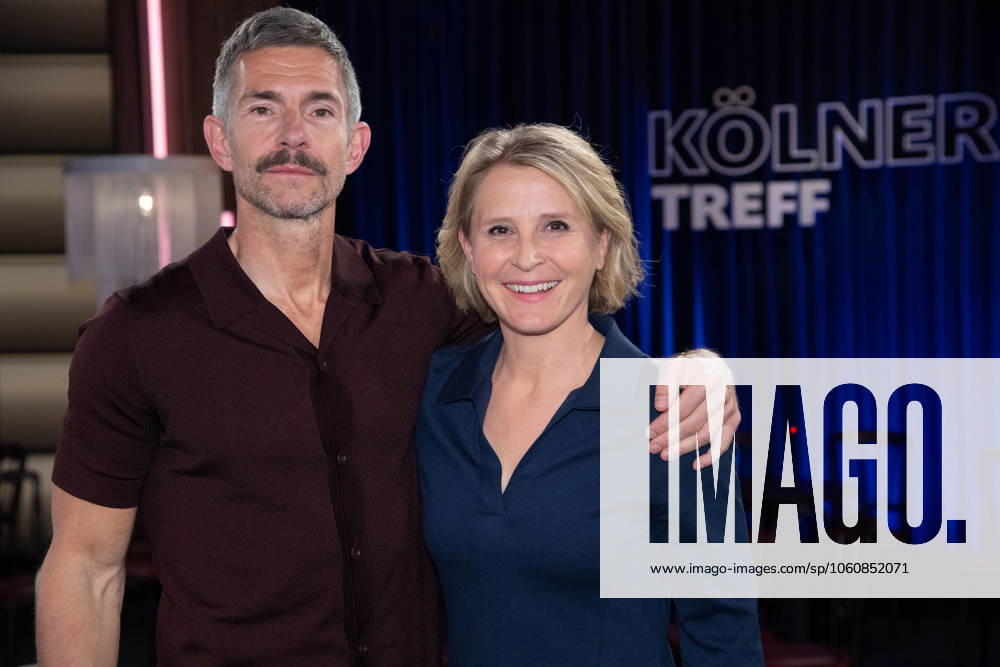From left Micky BEISENHERZ, presenter, Susan LINK, presenter, host of the program Koelner Treff on WDR television, 11 04 2025 Â