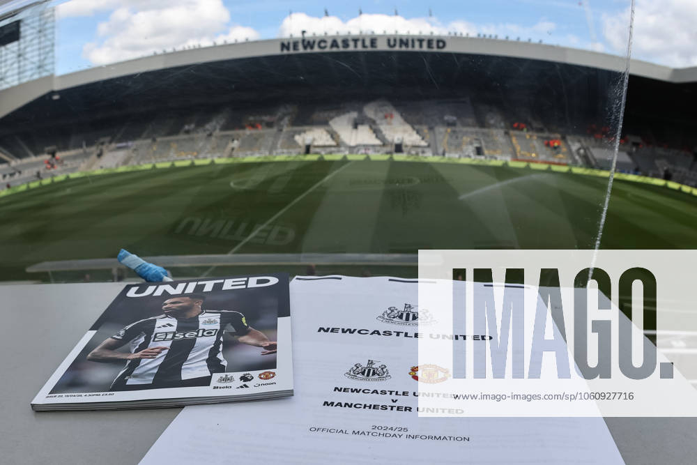 Premier League Newcastle United v Manchester United, ManU Todays match day program and official media pack during the Premier League match Newcastle United vs Manchester United at St. James s Park, Newcastle, United Kingdom, 13th April 2025 (Photo by Mark Cosgrove News Images) Newcastle St. James s Park Tyne and Wear United Kingdom