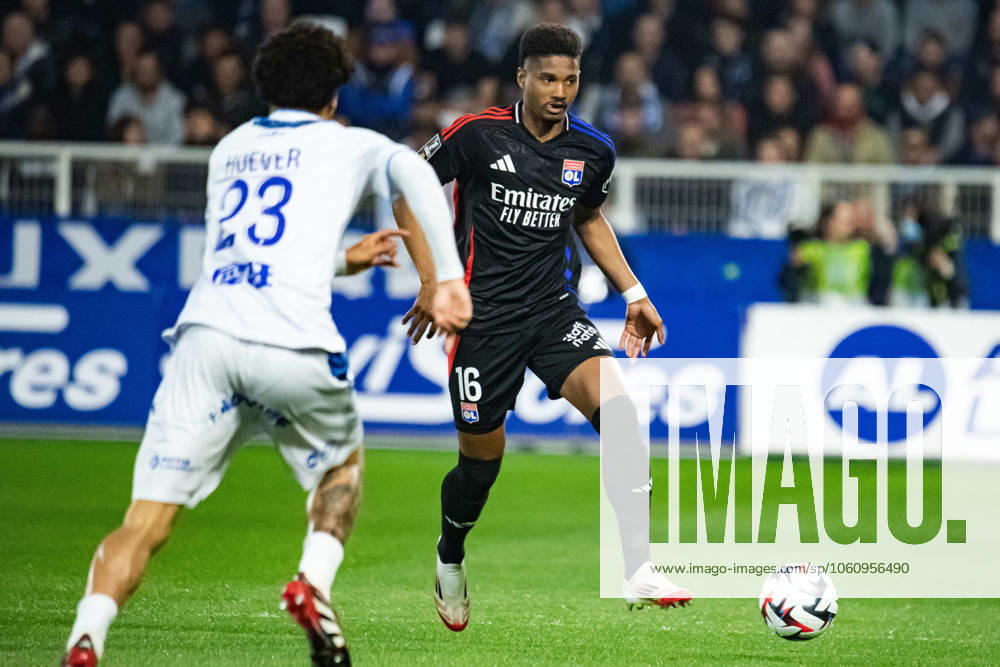 FOOTBALL :AJ Auxerre vs Olympique Lyonnais - Ligue 1 - JournÃ e 29 - 13 04 2025 Abner (OL) AuxerreFrance