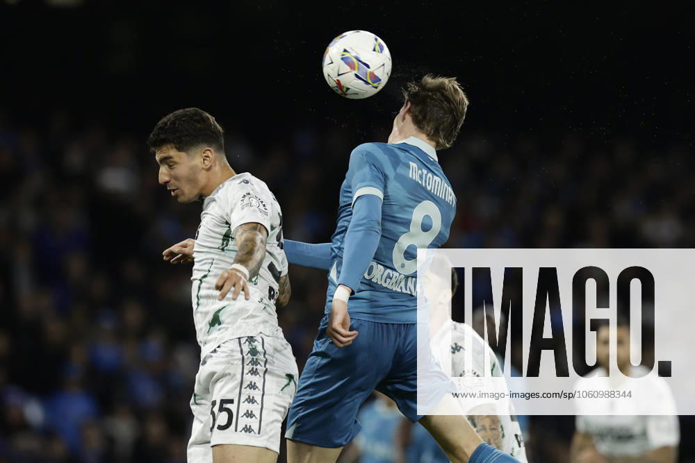 Napoli s Scott McTominay goal 3-0 during the Serie A soccer match between Napoli and Empoli at the Diego Armando Maradona Stadium in Naples, southern italy -Monday , April 14 , 2025. - Soccer .