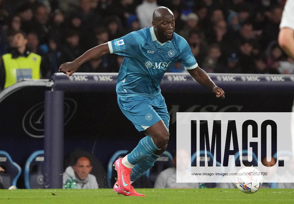 NAPLES, ITALY - APRIL14: Romelu Lukaku of SSC Napoli during the Serie A match between SSC Napoli and Empoli FC at Stadio Diego Armando Maradona on April 14, 2025 in Naples, Italy