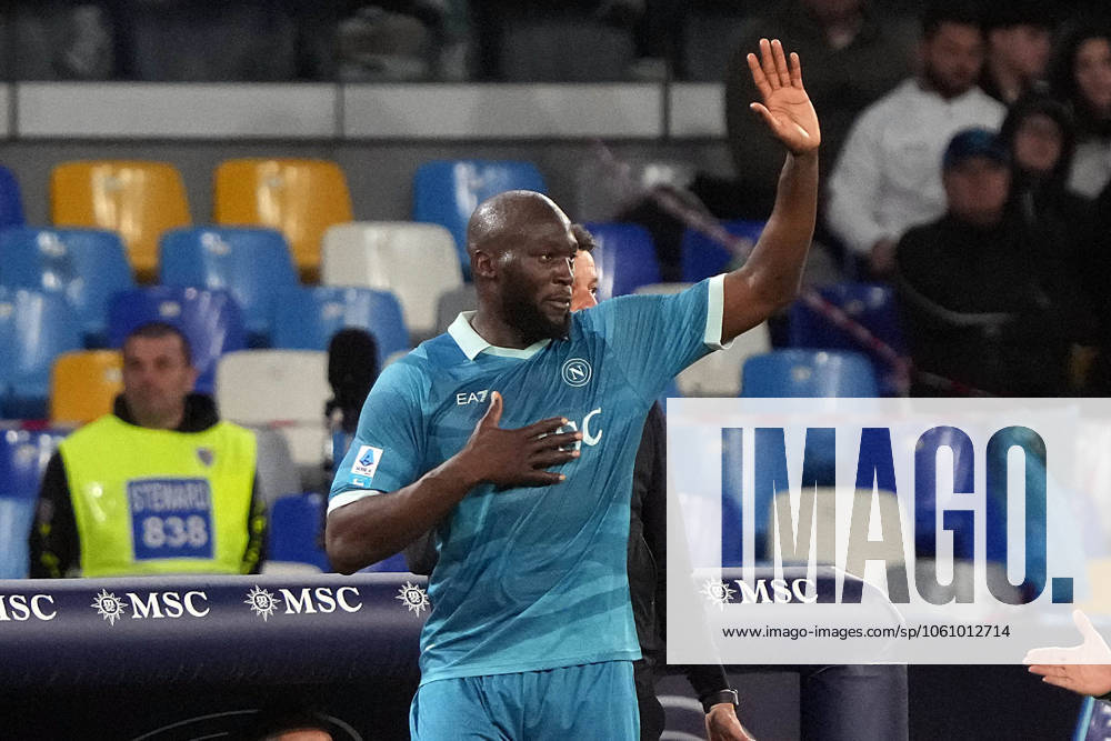 NAPLES, ITALY - APRIL14: Romelu Lukaku of SSC Napoli during the Serie A match between SSC Napoli and Empoli FC at Stadio Diego Armando Maradona on April 14, 2025 in Naples, Italy