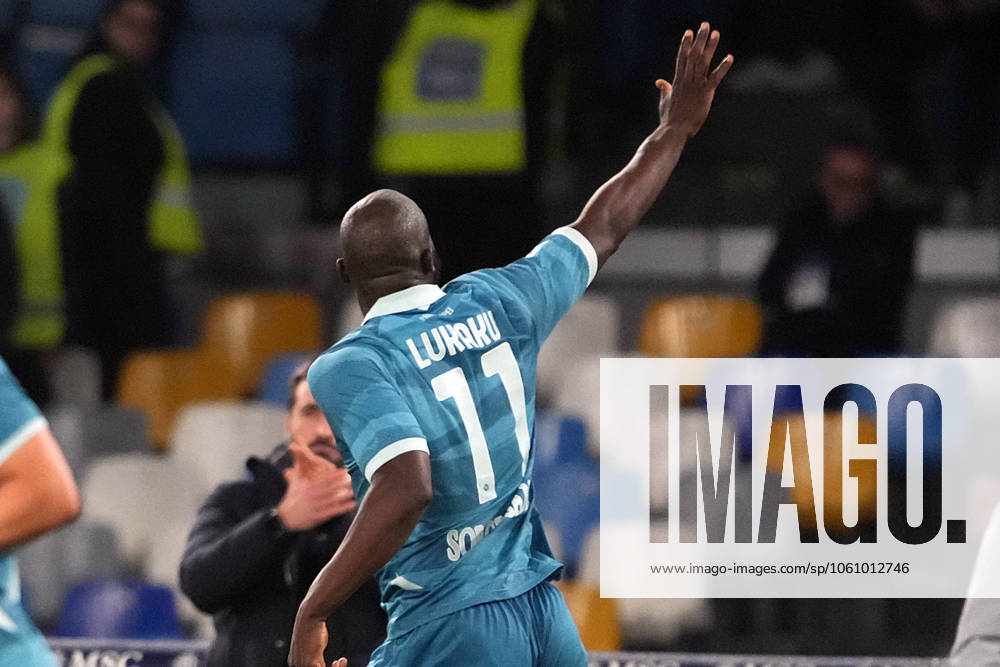 NAPLES, ITALY - APRIL14: Romelu Lukaku of SSC Napoli during the Serie A match between SSC Napoli and Empoli FC at Stadio Diego Armando Maradona on April 14, 2025 in Naples, Italy