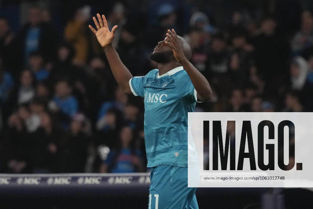 NAPLES, ITALY - APRIL14: Romelu Lukaku of SSC Napoli during the Serie A match between SSC Napoli and Empoli FC at Stadio Diego Armando Maradona on April 14, 2025 in Naples, Italy