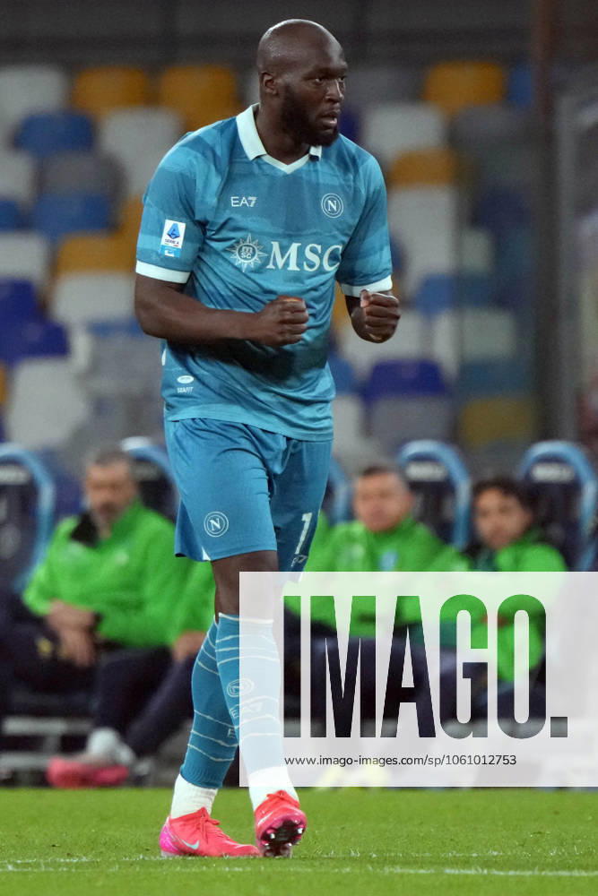NAPLES, ITALY - APRIL14: Romelu Lukaku of SSC Napoli during the Serie A match between SSC Napoli and Empoli FC at Stadio Diego Armando Maradona on April 14, 2025 in Naples, Italy