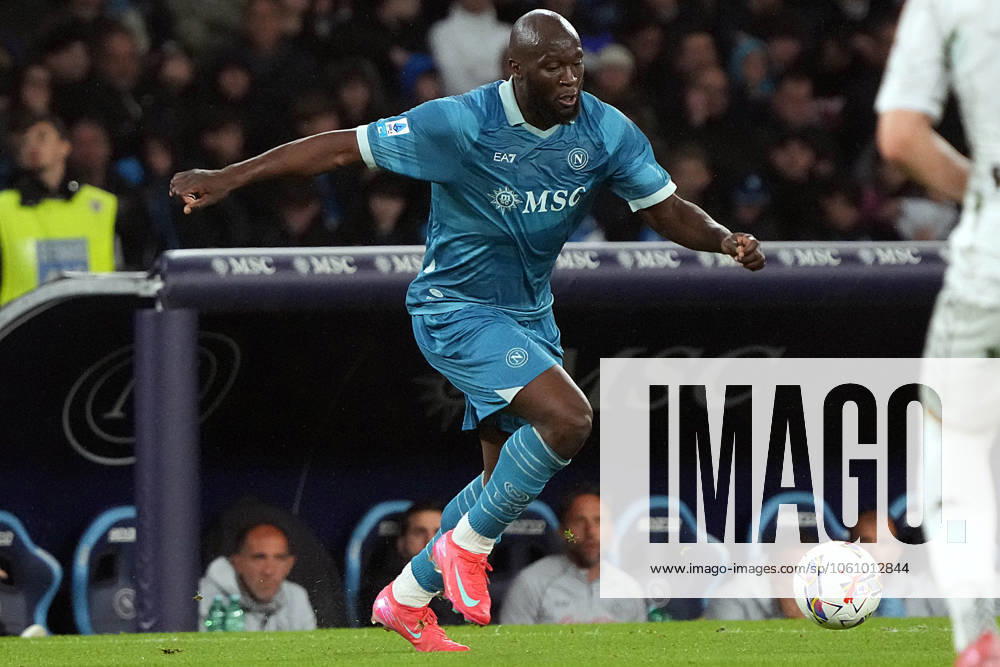 NAPLES, ITALY - APRIL14: Romelu Lukaku of SSC Napoli during the Serie A match between SSC Napoli and Empoli FC at Stadio Diego Armando Maradona on April 14, 2025 in Naples, Italy