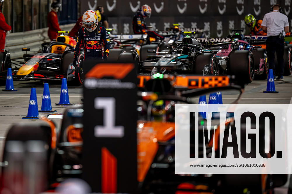 SAKHIR, BAHRAIN: Max Verstappen, racing for the Red Bull Racing team during the 2025 Formula 1 Bahrain Grand Prix at the Bahrain International Circuit in Sakhir, Bahrain