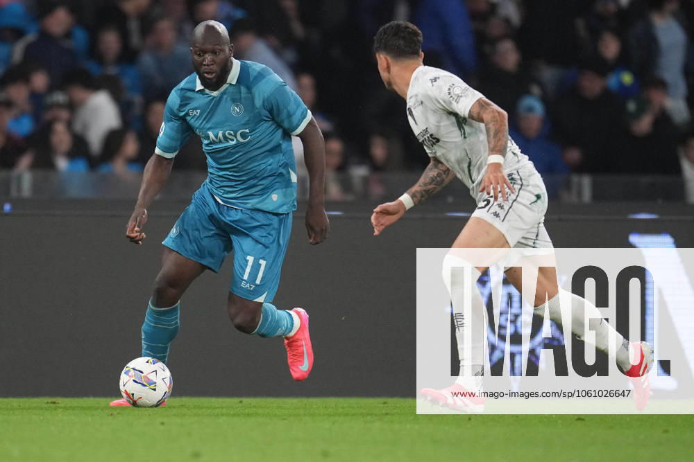 NAPLES, ITALY - APRIL14: Romelu Lukaku of SSC Napoli during the Serie A match between SSC Napoli and Empoli FC at Stadio Diego Armando Maradona on April 14, 2025 in Naples, Italy