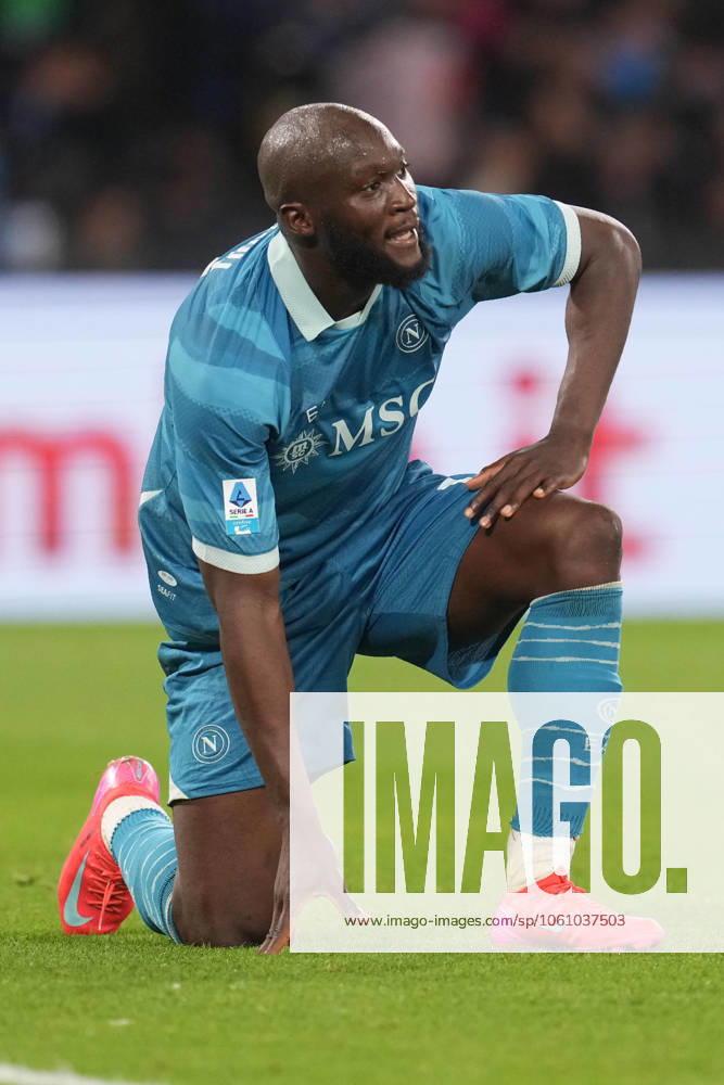 NAPLES, ITALY - APRIL14: Romelu Lukaku of SSC Napoli during the Serie A match between SSC Napoli and Empoli FC at Stadio Diego Armando Maradona on April 14, 2025 in Naples, Italy