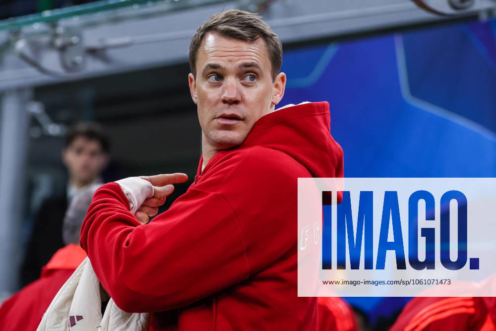 Manuel Neuer of FC Bayern Munchen looks on during UEFA Champions League 2024 25 Quarter Final - 2nd leg football match between FC Internazionale and FC Bayern Munchen at San Siro Stadium Milan Italy on 16 April 2025. Milan Stadio Giuseppe Meazza Milan Italy