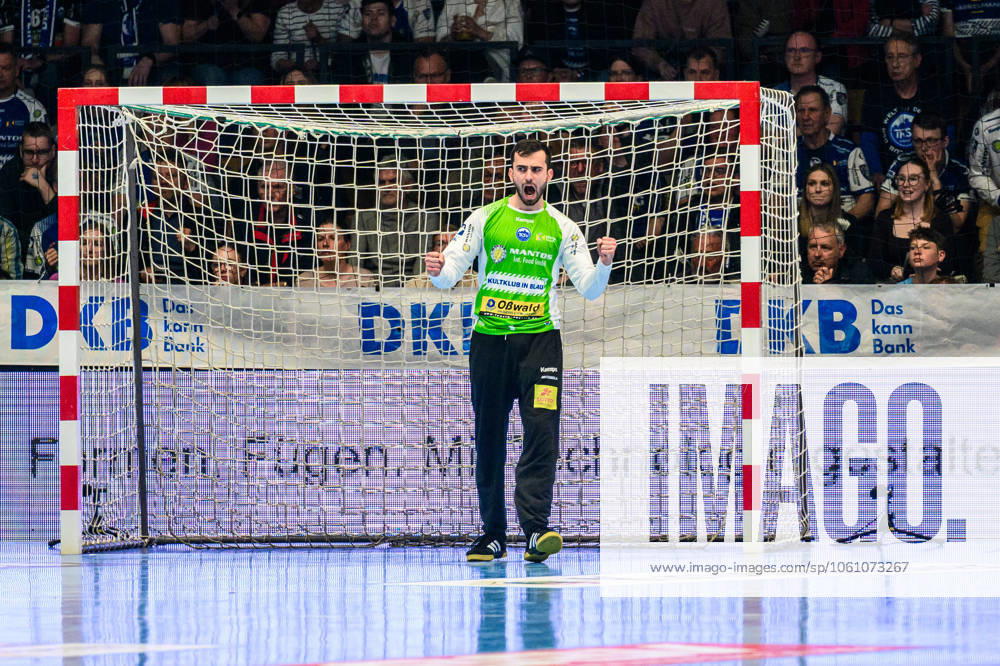 Matija Spikic ThSV Eisenach, 1 GER, ThSV Eisenach vs HC Erlangen, Handball, Daikin 1 Handball Bundesliga, Matchday 26, Season 2024 2025, 17 04 2025 GER, ThSV Eisenach vs HC Erlangen, Handball, Daikin 1 Handball Bundesliga, Matchday 26, Season 2024 2025, 17 04 2025 Eisenach