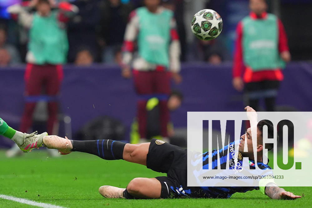 Inter MilanÕs Lautaro Martinez during the Uefa Champions League soccer match between Inter and Bayern Munich at San Siro Stadium in Milan , North Italy - , Wednesday April 16, 2025 . - Soccer