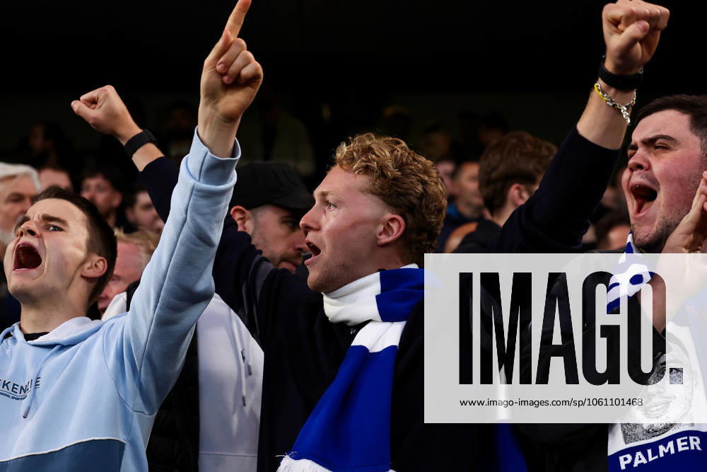 Chelsea v Legia Warsaw Europa Conference League 17 04 2025. Chelsea fans during the Europa Conference League match between Chelsea and Legia Warsaw at Stamford Bridge, London, England on 17 April 2025. London Stamford Bridge Greater London England Editorial use only ,