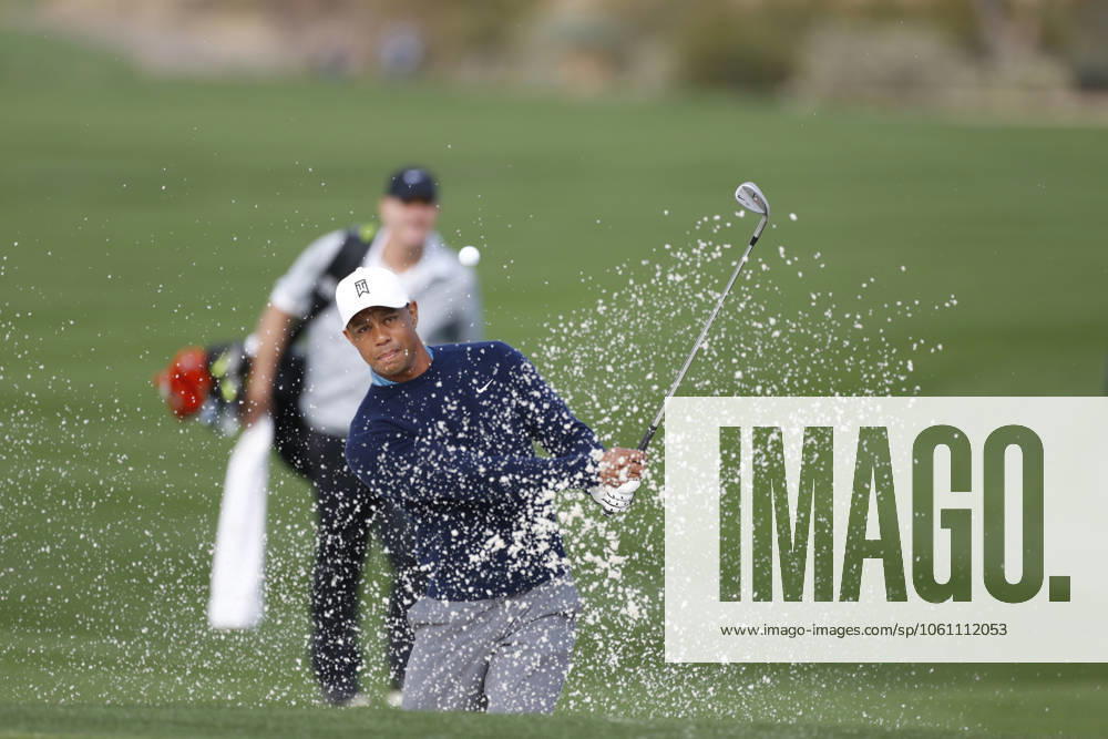 The 2015 Waste Management Phoenix Open Tiger Woods hits out of the bunker trap WM Phoenix Open 2015, TPC Scottsdale, Arizona, USA January 2015