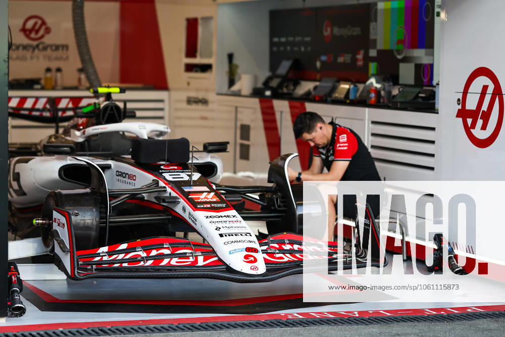 F1 Grand Prix Of Saudi Arabia: Practice Oliver Bearman of Great Britain and the MoneyGram Haas F1 Team s car is in the garage during practice ahead of the F1 Grand Prix of Saudi Arabia at Jeddah Corniche Circuit in Jeddah, Saudi Arabia, on April 18, 2025. Jeddah Mecca Saudi Arabia