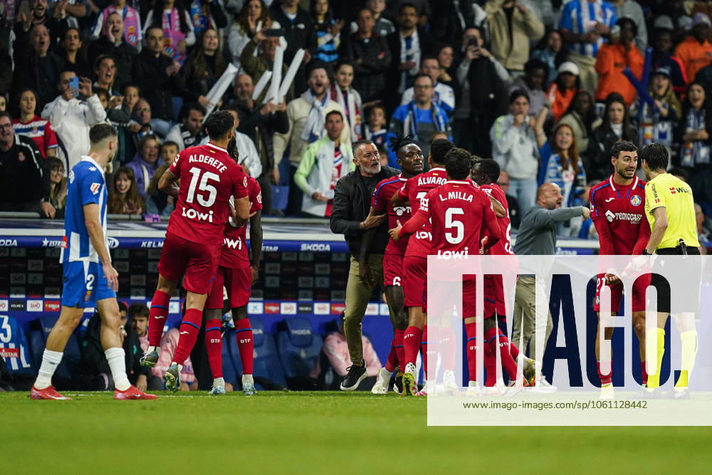 ESP: RCD Espanyol v Getafe CF. La Liga EA Sports. Date 32 Chrisantus Uche of Getafe CF red card during the La Liga EA Sports match between RCD Espanyol and Getafe CF played at RCDE Stadium on April 18, 2025 in Barcelona, Spain. kpng
