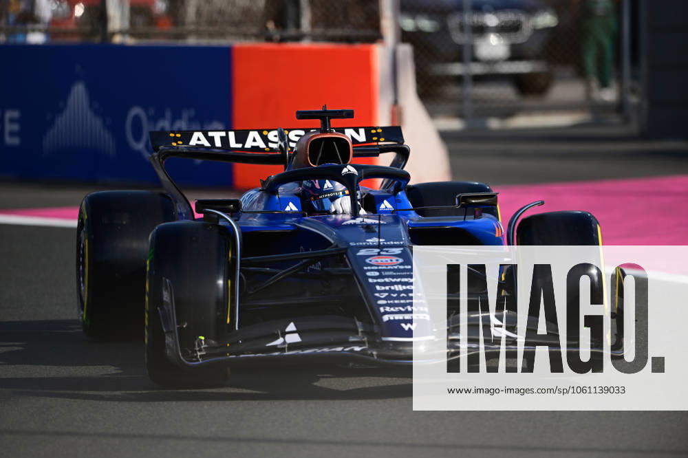 F1 Grand Prix of Saudi Arabia - Practice Alexander Albon of the Williams F1 Team runs during the free practice of the Saudi Arabia GP, the 5th round of the Formula 1 World Championship, WM, Weltmeisterschaft at the Jeddah Corniche Circuit in Jeddah, Saudi Arabia, on April 18, 2025. Jeddah Saudia Arabia