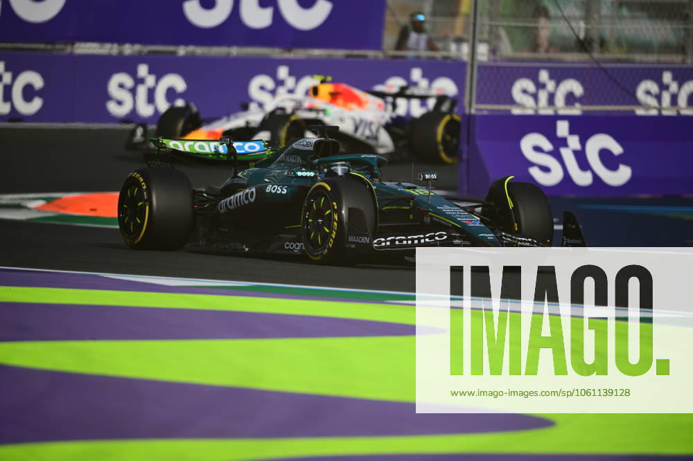 F1 Grand Prix of Saudi Arabia - Practice Lance Stroll of the Aston Martin Cognizant F1 Team runs during the free practice of the Saudi Arabia GP, the 5th round of the Formula 1 World Championship, WM, Weltmeisterschaft at the Jeddah Corniche Circuit in Jeddah, Saudi Arabia, on April 18, 2025. Jeddah Saudia Arabia
