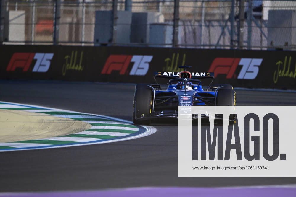 F1 Grand Prix of Saudi Arabia - Practice Alexander Albon of the Williams F1 Team runs during the free practice of the Saudi Arabia GP, the 5th round of the Formula 1 World Championship, WM, Weltmeisterschaft at the Jeddah Corniche Circuit in Jeddah, Saudi Arabia, on April 18, 2025. Jeddah Saudia Arabia