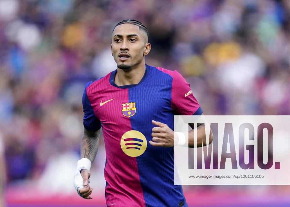 FC Barcelona, Barca - RC Celta. La Liga EA Sports match. Date 32 Barcelona, Spain, Season 2024 2025, La Liga EA Sports, Matchday 32, FC Barcelona v RC Celta, LLuis Companys Stadium, 19 April 2025Raphael Dias Belloli Raphinha of FC Barcelona during the La Liga EA Sports match between FC Barcelona and RC Celta played at Lluis Companys Stadium on 19 April 2025 in Barcelona, Spain. kpng