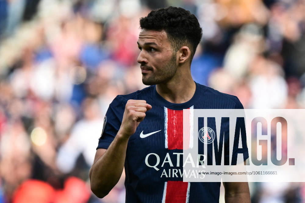 Ligue 1 PSG vs Havre AC - FA Paris Saint-Germain’s forward Goncalo Ramos celebrates scoring a goal during the French L1 football match between Paris Saint-Germain and Havre AC at the Parc des Princes stadium in Paris on Avril 19, 2025. Photo by Firas Abdullah ABACAPRESS.COM Paris Île-de-France France