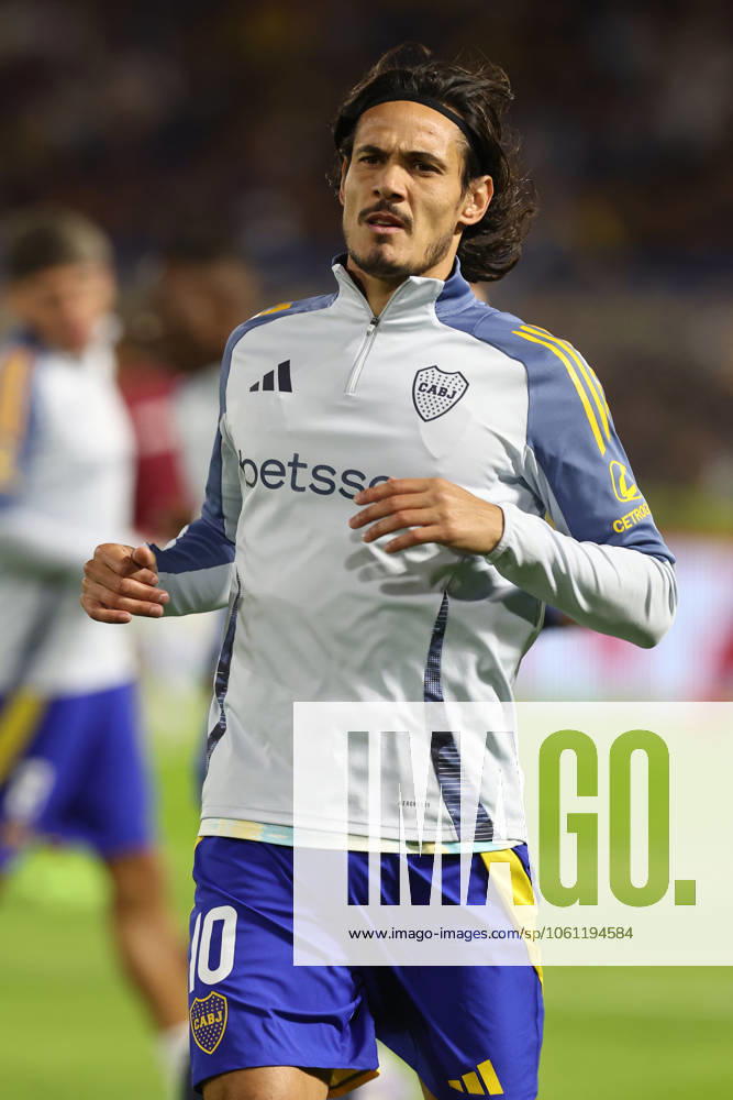 Boca Juniors Uruguayan forward Edinson Cavani looks on before the 2025 Apertura Tournament of the Argentine Professional Football League match against Estudiantes de la Plata, at La Bombonera stadium in Buenos Aires, on April 19, 2025 BUENOS AIRES ARGENTINA