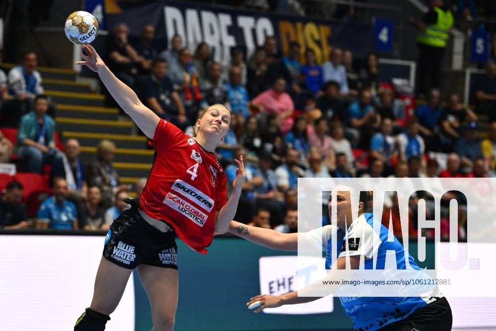 CSM Bucharest vs Team Esbjerg Michala Moller of Team Esbjerg in action during the EHF Champions League Women 2024 25 Quarter-finals game between CSM Bucharest and Team Esbjerg in Bucharest, April 20, 2025. Alex Nicodim Imago Images
