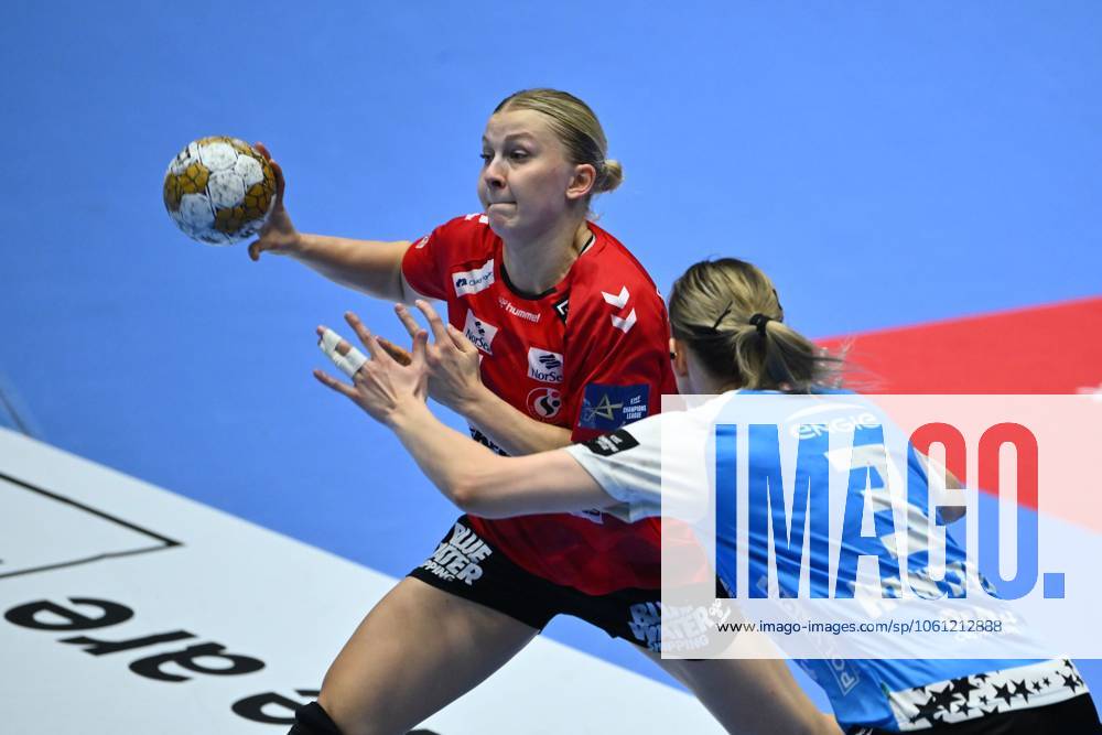 CSM Bucharest vs Team Esbjerg Michala Moller of Team Esbjerg in action during the EHF Champions League Women 2024 25 Quarter-finals game between CSM Bucharest and Team Esbjerg in Bucharest, April 20, 2025. Alex Nicodim Imago Images