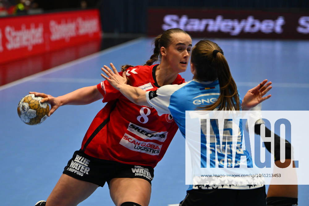 CSM Bucharest vs Team Esbjerg Leila Rushfeldt of Team Esbjerg in action during the EHF Champions League Women 2024 25 Quarter-finals game between CSM Bucharest and Team Esbjerg in Bucharest, April 20, 2025. Alex Nicodim Imago Images