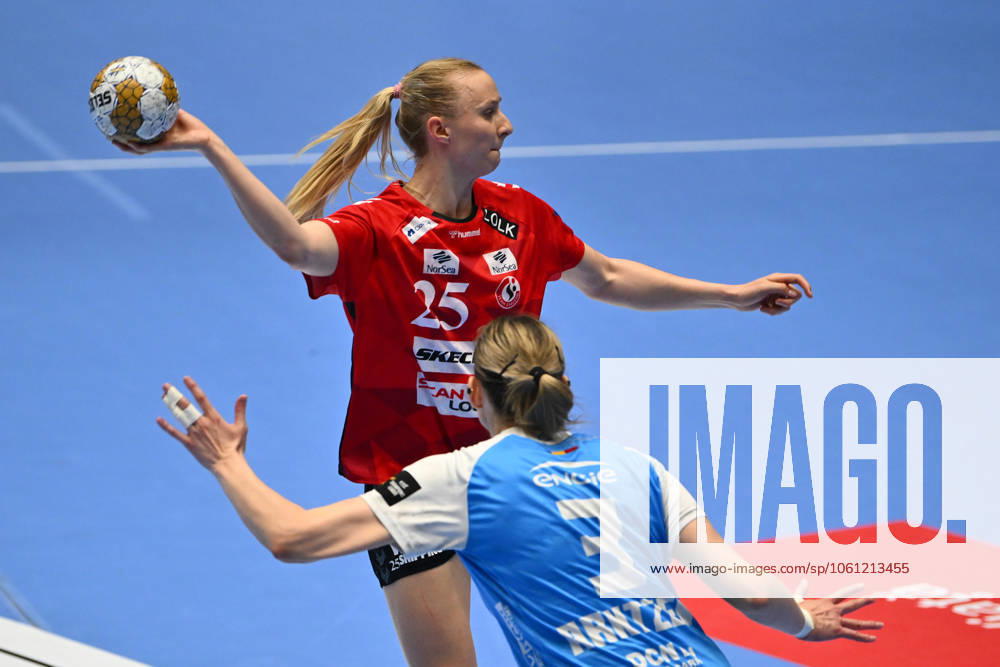 CSM Bucharest vs Team Esbjerg Ella Reistad of Team Esbjerg in action during the EHF Champions League Women 2024 25 Quarter-finals game between CSM Bucharest and Team Esbjerg in Bucharest, April 20, 2025. Alex Nicodim Imago Images
