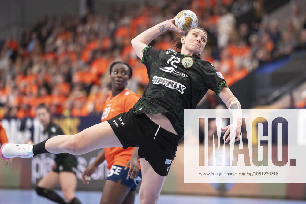 EHF Champions League Odense Handball FTC Rail Cargo Hungaria Dragana Cvijic, FTC Rail Cargo Hungaria in action in the EHF Champions League quarter final between Odense Handball and FTC Rail Cargo Hungaria at Sydbank Arena in Odense on Sunday, April 20, 2025 The match ended 27 27 Photo Frank Cilius Ritzau Scanpix , Aabenraa Denmark Sydbank Arena