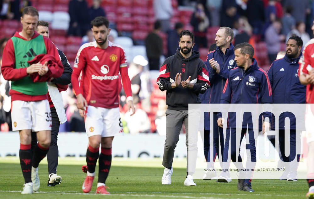 Manchester, England, 20th April 2025. Ruben Amorim manager of Manchester United, ManU leaves the pitch at the final whistle during the Manchester United vs Wolverhampton Wanderers Premier League match at Old Trafford, Manchester. Picture credit should read: Andrew Yates Sportimage . SPI_078_AY_MAN_UTD_WOLVES SPI-3852-0071