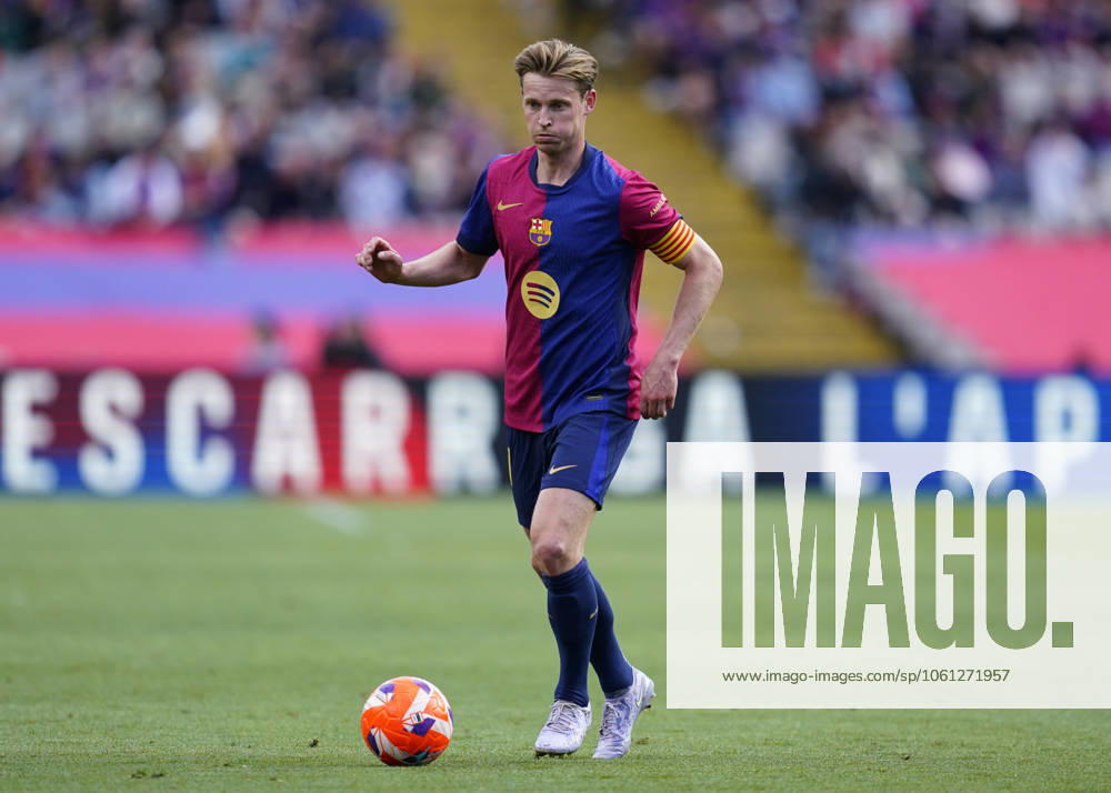 FC Barcelona, Barca - RC Celta. La Liga EA Sports match. Date 32 Frenkie de Jong of FC Barcelona during the La Liga EA Sports match between FC Barcelona and RC Celta played at Lluis Companys Stadium on 19 April 2025 in Barcelona, Spain. kpng