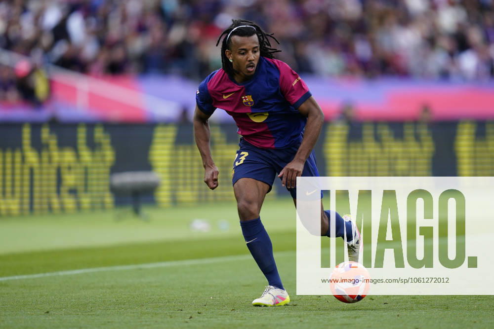 FC Barcelona, Barca - RC Celta. La Liga EA Sports match. Date 32 Jules Kounde of FC Barcelona during the La Liga EA Sports match between FC Barcelona and RC Celta played at Lluis Companys Stadium on 19 April 2025 in Barcelona, Spain. kpng