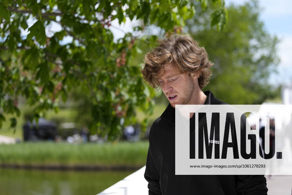 Andrey Rublev during the Mutua Madrid Open 2025, ATP, Tennis Herren Masters 1000 and WTA, Tennis Damen 1000, tennis tournament celebrated at Caja Magica on April 21, 2025 in Madrid, Spain. Madrid SPAIN - ZUMAOpen 20250421_zaa_a181_021