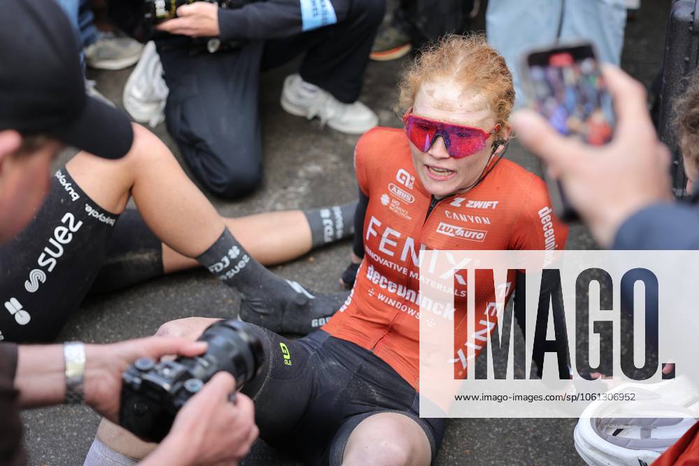 Cycling UCI World Tour Women Elite La Fleche Wallonne Femmes on 23 04 2025 in Huy Race winner Puck Pieterse Netherlands