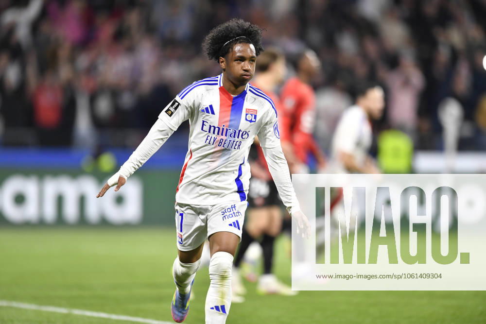 Malick FOFANA of Lyon during the French L1 football match between Olympique Lyonnais and Rennes at the Groupama stadium in Decines-Charpieu Lyon, France on April 26, 2025