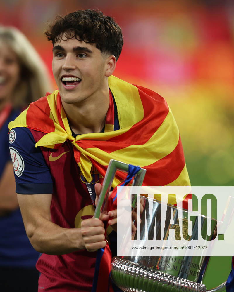 FC Barcelona, Barca Real Madrid CF. Copa del Rey. Final. Pau Cubarsi of FC Barcelona during the Copa del Rey match, Final, between FC Barcelona and Real Madrid CF played at La Cartuja Stadium on April 26, 2025 in Sevilla, Spain. kpng